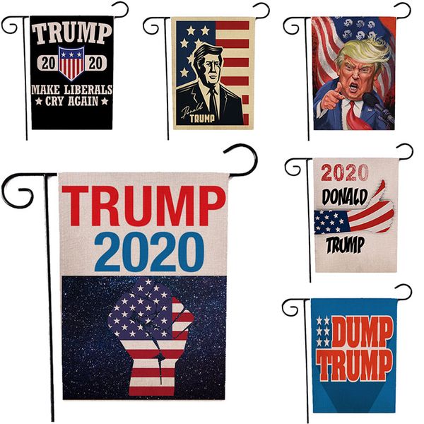 

22 styles trump garden flags 30 x 45cm outdoor decorate usa president general election banner 2020 trump flag pennant banner wx9-1855