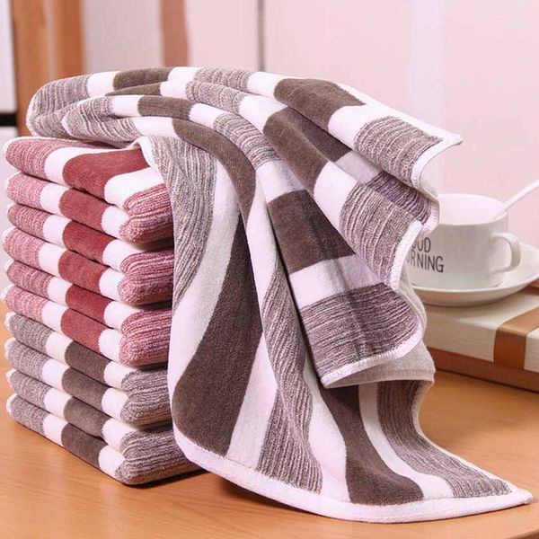 

color block striped face towel home bathroom spa towel cotton quality soft 34*75cm for kids adults hand sport swim serviette