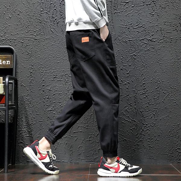 

2019 spring and autumn summer new men's casual pants loose sweatpants boys beam feet trousers brand overalls comfortable, Black
