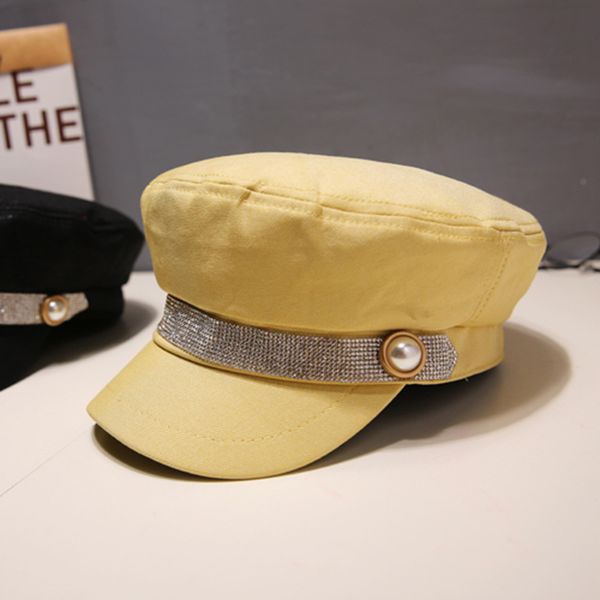 

hat women's autumn and winter british college wind retro literary tongue beret hundred flat navy hat, Blue;gray