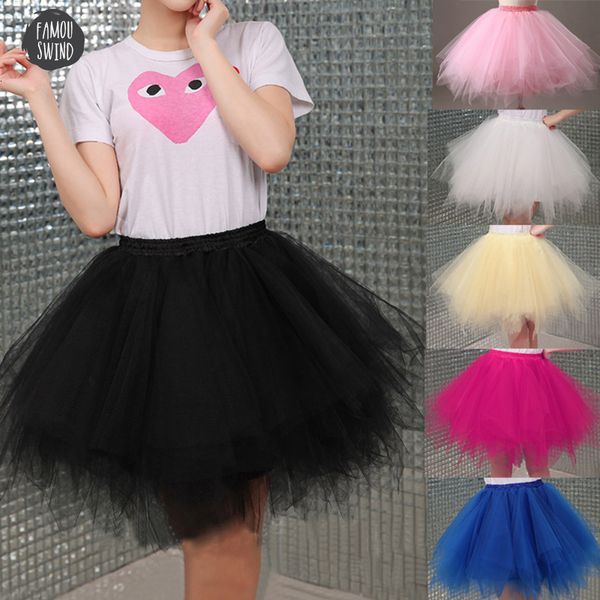 

tulle skirts tulle womens elastic stretchy teen layers summer womens tutu skirt pleated mini skirts, Black