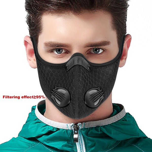 

Угольные Маски KN95 против гриппа Маска противотуманного ветрозащитной Пылезащитно дышащей Солнцезащитной Открытого Велоспорт маска