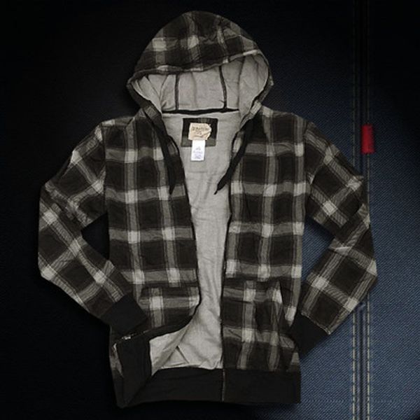 

2016 new men casual sweatshirt man hoody male coat jacket plaid hoodie with a hood zipp spring and autumn fashion promotion, Black