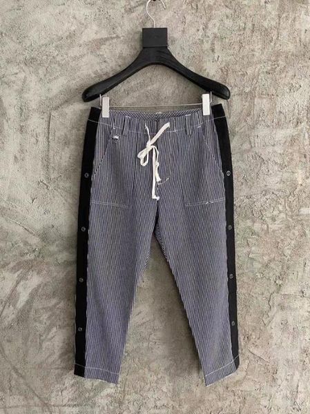 

мужская уличная одежда полосатые проблемные брюки длиной до щиколотки, Black