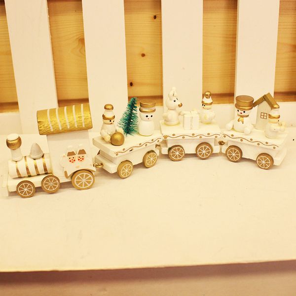 

christmas train wooden children's gift new year christmas decoration for home interior 2019 wooden train decoration