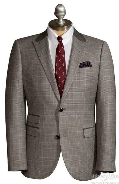 

tailor-made men suit lapel single row two button two-piece black suit two-piece (coat and pants, White;black