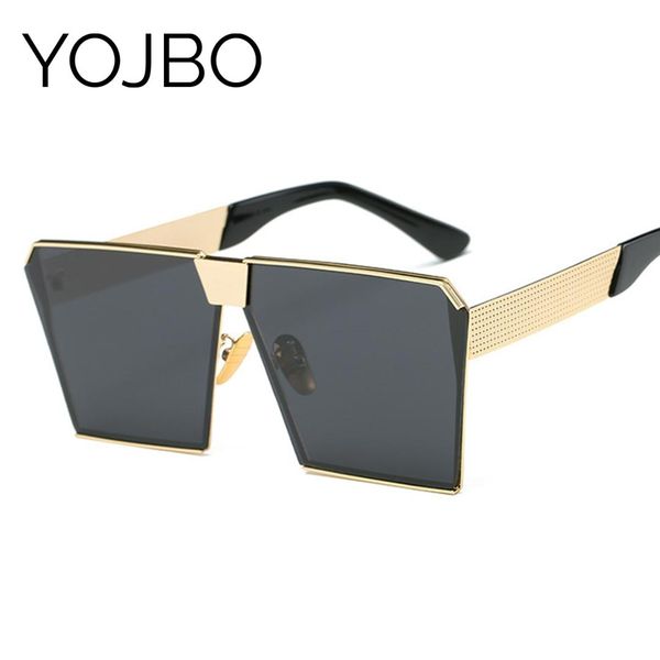 

yojbo polarized mirror sunglasses women 2019 fashion retro sun glasses oversized square vintage brand designer glasses big eye, White;black