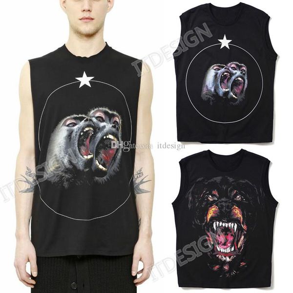 

печать звезда обезьяны братья рукавов майка t бля для человек ротвейлер собака досуг популярные конструктор, White;black