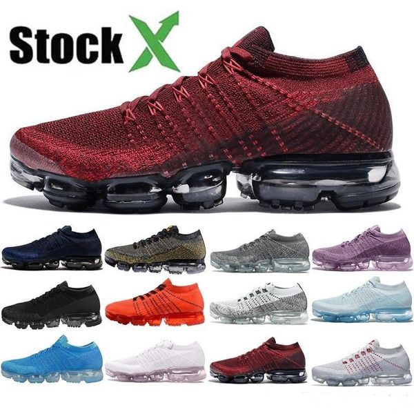 

2018 2019 chaussures moc 2 laceless 2.0 running shoes triple black mens women sneakers fly white knit cushion trainers zapatos