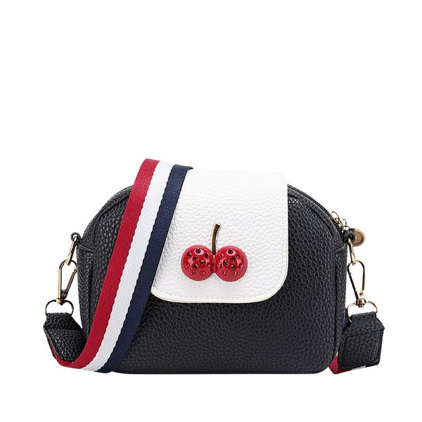 

2020 women small bag girls small square bag trend fashion crossbody messager bags sweet girls cherry ball pattern shoulder