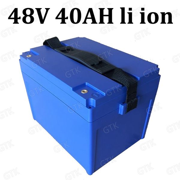 

48v 40ah lithium ion battery pack 48v li ion batteries for 3000w electric bike battery electric bicycle e scooter + 5a charger