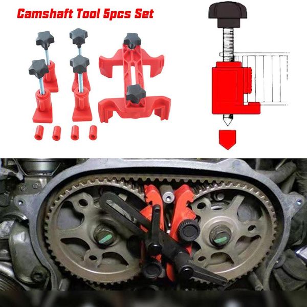 

5 dual cam clamp camshaft engine timing locking tool sprocket gear kit universal