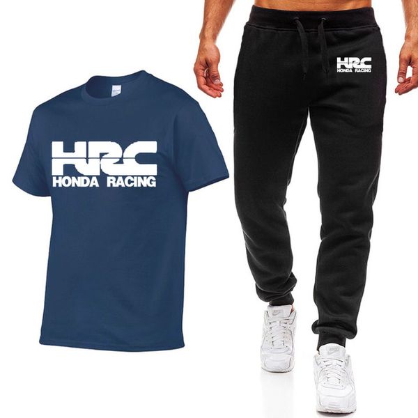 

new summer men t shirts hrc race motorcycle car printed hip hop casual cotton short sleeve t-shirt pants suit