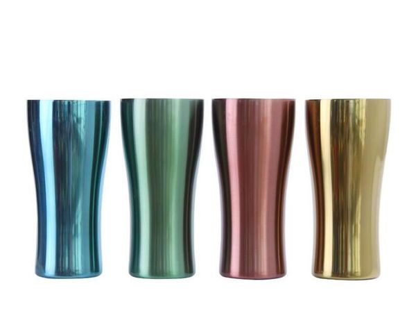 

stainless steel mugs metal travel mugs single layer colorful cups outdoor camping drinking coffee tea beer mug dhl free