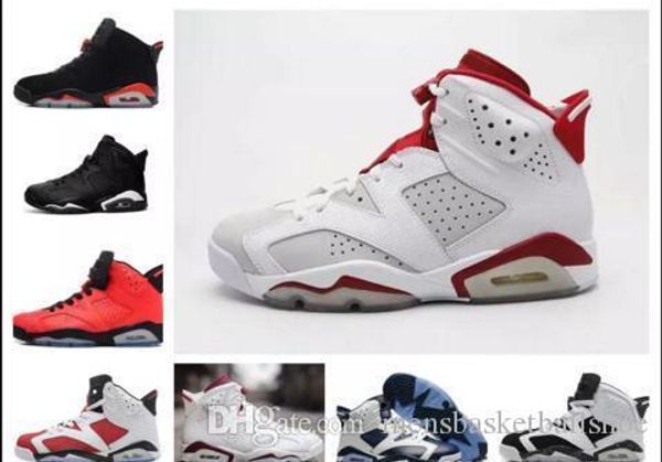 

mens new jumpman re-old 6 xi basketball shoes women athletic sport shoes re-old 6s infrared sneakers red size 36-47