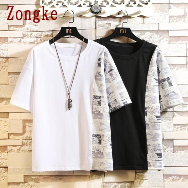 

zongke 2020 новй локђна коѬоким Ѭђкавом ђболка мђжин енника мђжин лео, White;black