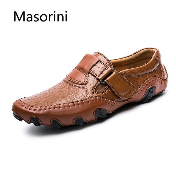 

ocs soles flats men's shoes men driving handmade leather men casual shoes fashion moccasins, Black