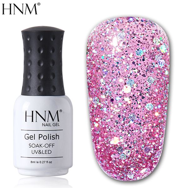 

hnm 8ml bling diamond sequins glitter uv gel nail polish soak off semi-permanent gel lacquer base primer nail art manicure