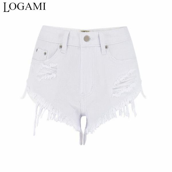 white ripped denim shorts womens