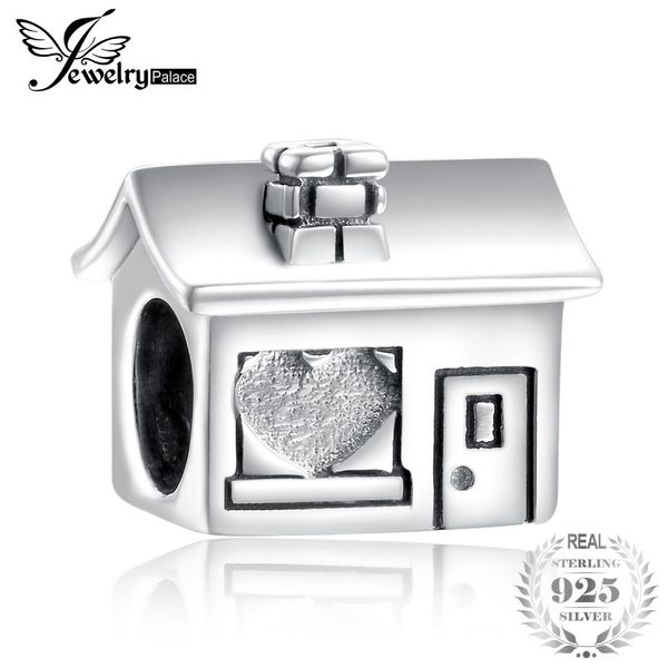 

jewelrypalace 925 sterling silver heart shape window house bead charm fit bracelets fashion diy bead charm for women bracelets