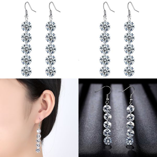 

diamond drill earring tassels long fund wind ornaments gift women christmas butterfly earrings jewelry, Silver