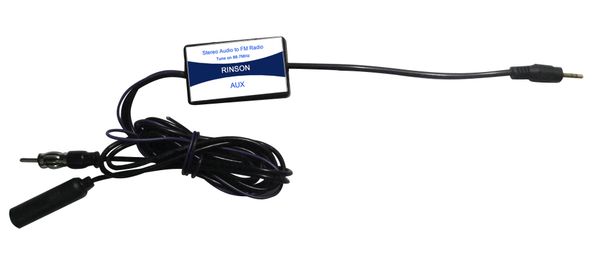 

car fm bypass modulator wired with aux input music for phone mp3