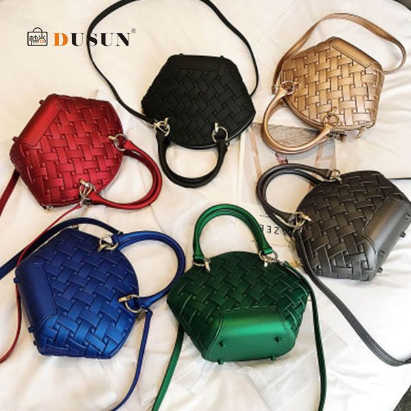 

fashion weaving diamond lattice shell women multipurpose big handle messenger bags ladies pu leather shoulder bags