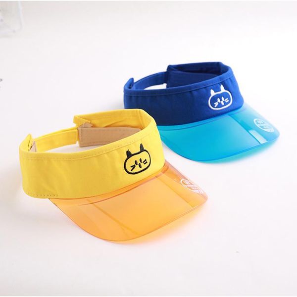 

baby summer pc transparent hat eaves uv protection children's sun hat summer baseball cap tide, Yellow