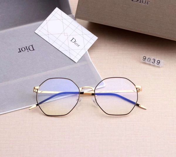 

designer glasses luxury sunglasses man womens designer sunglasses brand d9039 myopic glasses anti-blue glasses 5 color with box, White;black