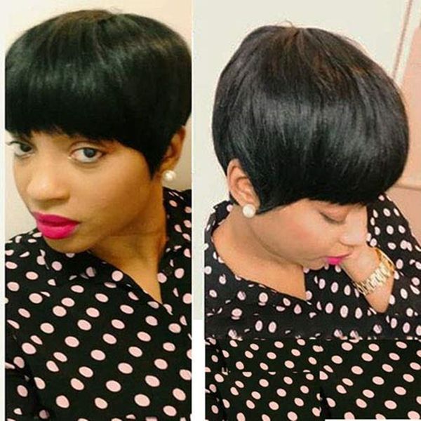 Human Hair Capless Wigs Human Hair Wavy Pixie Cut Short Hairstyles