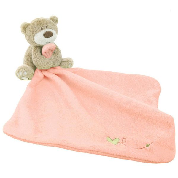 

infant lovely baby nursery toddler soft smooth bath cartoon bear toy blanket towel baby care soft towels with bear toy