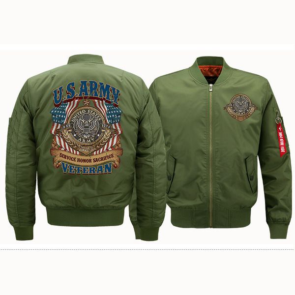 

mens designer jackets luxury us army pattern coat fashion trandy street wear casual mens clothes 4 colors asian size s-6xl for autumn, Black;brown