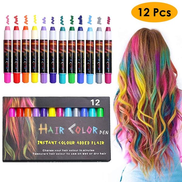 Temporary Hair Chalk Pens Crayon Salon Washable Hair Color Safe