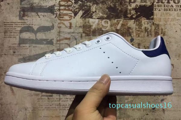 

2019 new fashion designers women men stan shoes smith casual shoes leather classic flats t16, Black