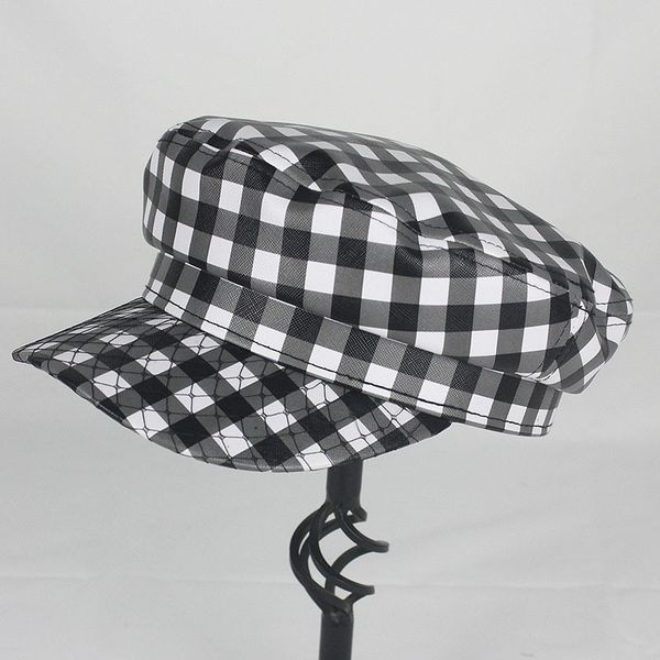 

checked navy hat for women black white leather hat mesh hats girl fashion jewelry wild multi colors accessory drop shipping, Blue;gray