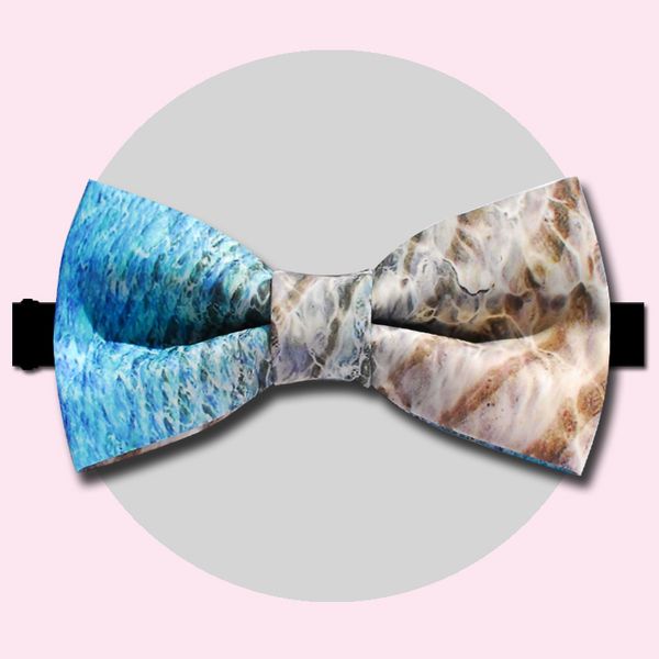 

as a gift fashion handmade retro sea sandy beach design creative black bow tie/ party wedding box packing 1pc, Black;blue