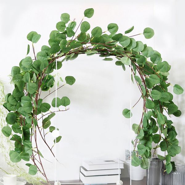 

1.7m artificial eucalyptus garland cloth eucalyptus vines wedding background wall decor flower arrangement home party decoration