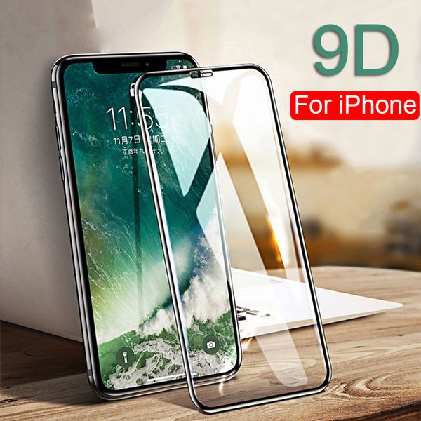

protective glass on the for iphone 11 pro max xr x xs max 7 8 glass screen protector for iphone 7 8 6 6s plus tempered glass 9d