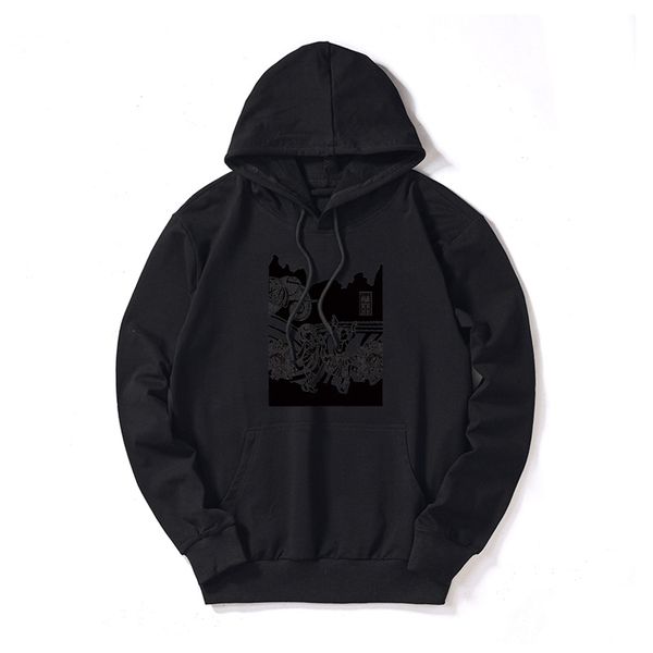 

mens luxury hoodie thin men womens clothes fashion deisgner o-neck hoodie sweater plus size m-5xl solid colors 09, Black