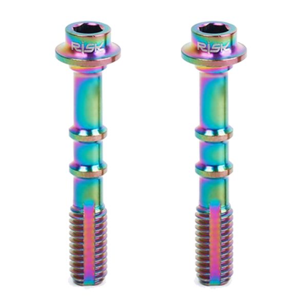 

2pcs titanium alloy bike hydraulic disc brake exhaust bolt clip filling oil screw replacement - easy to install - select colors