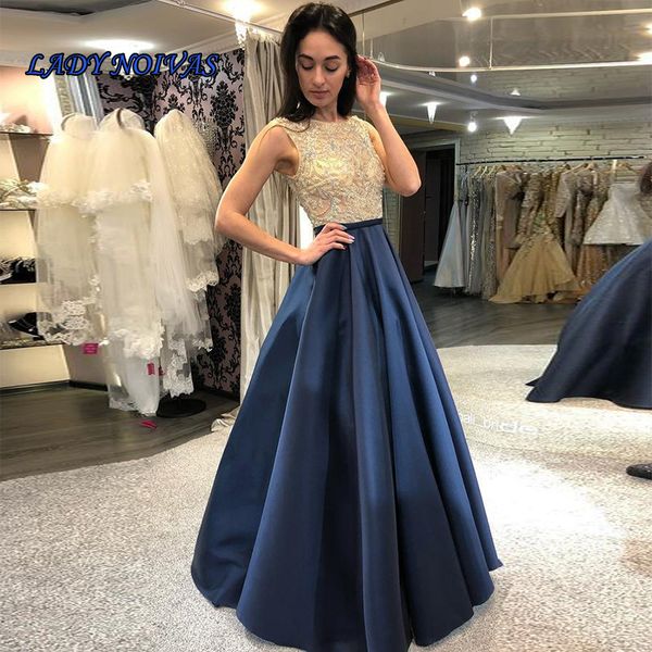 

custom made satin a line evening dress plus size crystals beads nude tulle formal prom dresses evening party gowns robe soiree, White;black