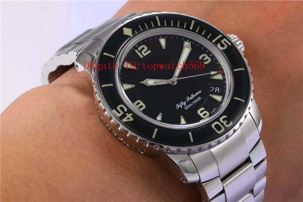 

zf factory fifty fathoms 5015-1130-71 watch diving watch swiss 2836 automatic 28800 vph sapphire bezel stainless steel super water resistant, Slivery;brown