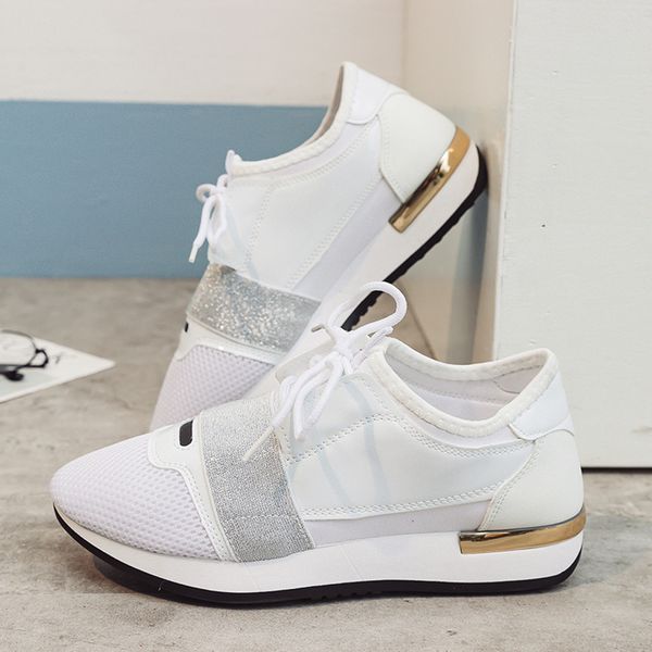 

chamsgend women's fashion casual shoes low-heeled shoes stitching sneakers breathable sports wild wear running