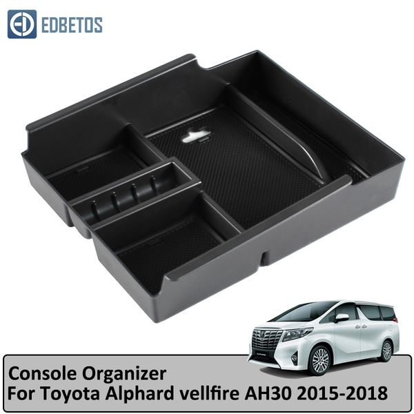 

edbetos armrest storage box for alphard vellfire ah30 2015-2018 central console organzier storage cup holder tray