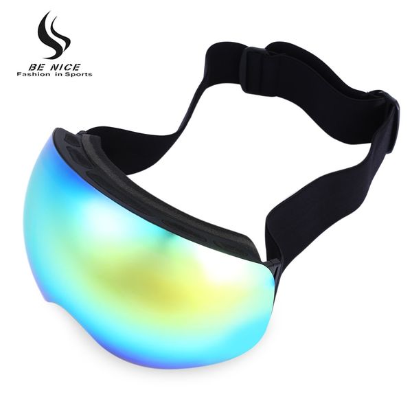 

benice double lens uv protection anti-fog big spherical skiing glasses snow goggles