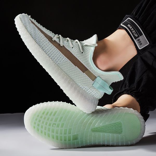 

fashionable jelly basketball shoes men's breathable flying running shoes outdoor mountaineering zapatos de hombre sneakers