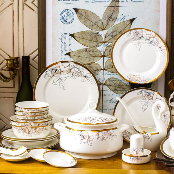 

2020 ceramic dinner set with printing
