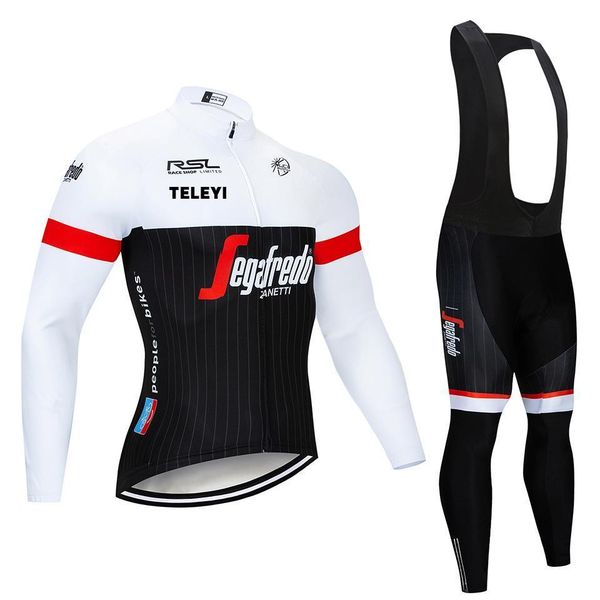 

2020 terking men cycling clothing ropa ciclismo bike jersey set long sleeve cycling jersey gel pad bike bib pants suit, Black;red