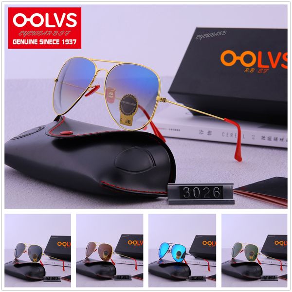 

style (6) oolvs raysf 5a+ high-quality gradient classic pilot sunglasses f30-26 polaroid hd explosion-proof glass lens ing, White;black