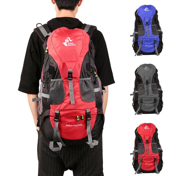 

50l outdoor backpack mountain camping riding travel waterproof bag men women